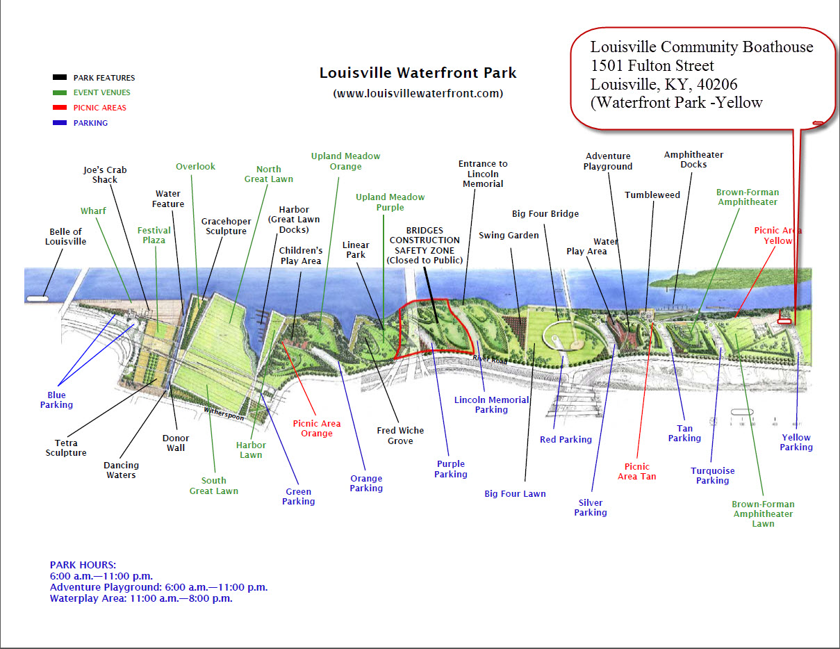 waterfront map and community boat house